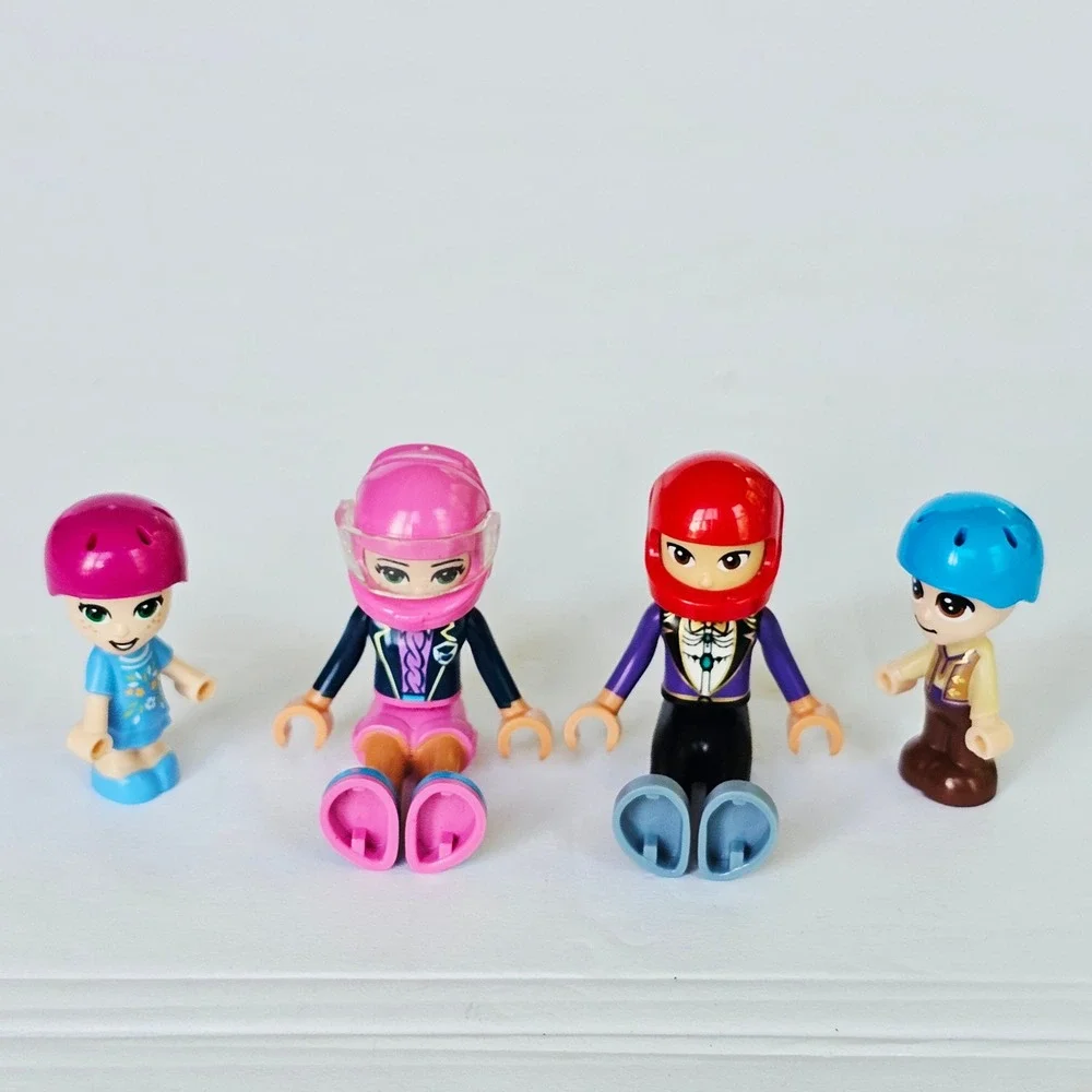 LEGO Friends Mini-doll Helmets Set of 4 Pink Red Blue Headgear Accessories 2357
